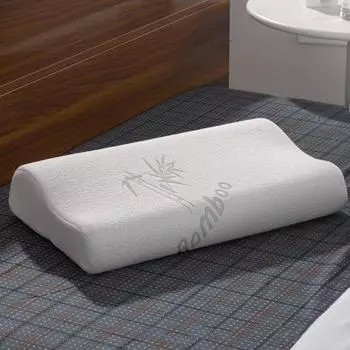 Подушка для шеи из бамбукового волокна, пена для защиты шеи с медленным отскоком Health CareBam