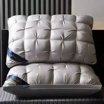 Подушка для шеи из бархата с моющимся пером, односпальная, неразрушающаяся, для дома 48 * 74 Low Pillow