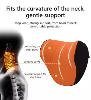 Подушка для шеи из хлопка с эффектом памяти, поддержка подушки для автомобильного сиденья, удобная и дышащая подушка для поясницы в автомобиль