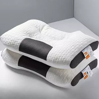 Подушка для шеи из латекса, помогающая спать, подушка для шейного позвонка, пара для мужского студенческого общежития, одна для всей головы 48*74cm