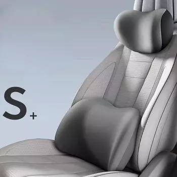 Подушка для шеи из пеноматериала с эффектом памяти для автомобиля Защита поясничной спинки Подушка для поясницы Подушка для подголовника автомобиля Подушка для поддержки поясницы чёрный