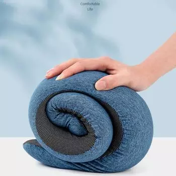 Подушка для шеи из пены с эффектом памяти U-образная подушка Деловые поездки Amazon Трансграничная убирающаяся U-образная подушка в форме улитки Портативная подушка для шеи