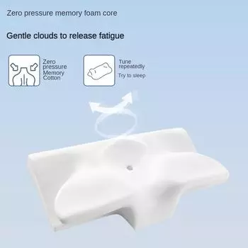 Подушка для шеи из пены с эффектом памяти, эргономичная контурная подушка для облегчения боли в шее, ортопедические подушки для сна на боку чёрный