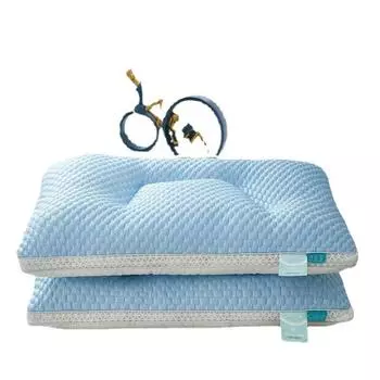 Подушка для шеи из прохладного ледяного шелка, основная подушка для защиты шейного позвонка и помощи во сне, наполнитель из перьевого бархата для дома и взрослых Low