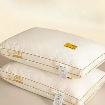 Подушка для шеи из соевого волокна, непроминающаяся, с высокоэластичным сердечником, для домашнего использования для взрослых, индивидуальная 48 * 74 [800g] Low Pillow