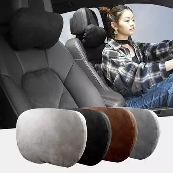 Подушка для шеи Maybach S-Class Car с ремнем для поддержки талии - замшевый материал Headrest чёрный