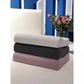 Подушка для шеи, однотонная, высокая и низкая, мягкая, для взрослых, подушка из хлопка с эффектом памяти 60*40*10/12cm