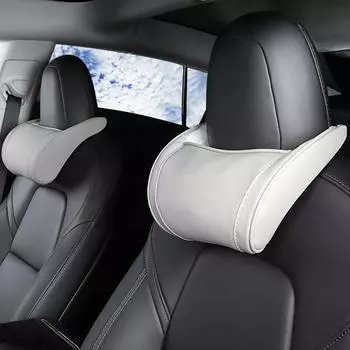 Подушка для шеи, подголовник, кожа с эффектом памяти для Tesla Model 3 YXS, подушка для шеи, талии, поддержка головы, автомобильное сиденье Model3