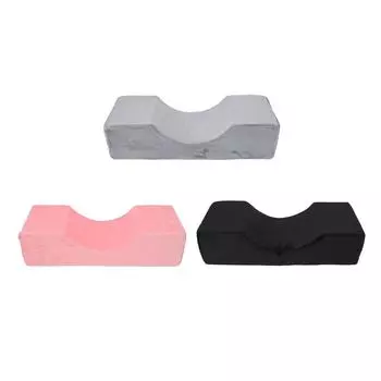 Подушка для шеи с эффектом памяти и наращиванием ресниц U-образной формы, удобная бархатная подушка с эффектом памяти, защищает шею Black