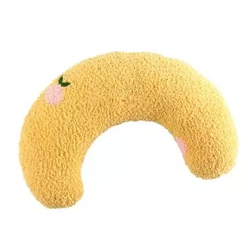 Подушка для шеи собаки многофункциональная мягкая удобная безопасная U-образная подушка для домашних животных для шеи домашних животных светло-желтого