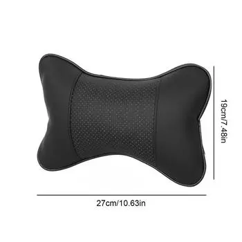 Подушка для шеи в автомобиль, дышащая, автоматическая подушка для головы, подушка для отдыха на шее, расслабляющая поддержка шеи, шейный подголовник, удобная мягкая подушка для автомобиля чёрный
