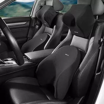 Подушка для шеи в автомобиль Подголовник для поясницы в автомобильном сиденье Поддержка пены с эффектом памяти Подушка для талии и шеи Поддержка спины в автомобиле Аксессуары для салона автомобиля