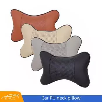 Подушка для шеи в машину, универсальная подушка для подголовника из полиуретана на все времена года black чёрный