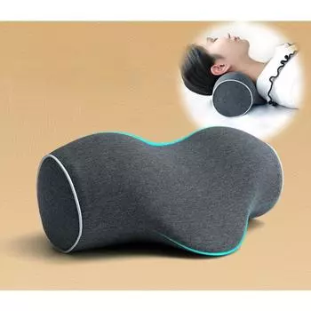 Подушка для шейного отдела позвоночника, антиархивная вытяжная подушка, подушка из искусственного хлопка с эффектом памяти, чехол из чистого хлопка, портативная подушка для шейного отдела позвоночника