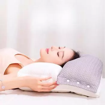 Подушка для шейного позвонка Подушка для вытяжения шеи Специальная подушка для сна Core Чтобы помочь Три подушки Спать Дома Лежа на боку Студенческая подушка Двухслойная 40*60