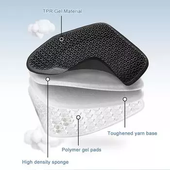 Подушка для сиденья автомобиля 3D Honeycomb Gels Cushion Cool Sitting Pad Удобная и дышащая для дома серый