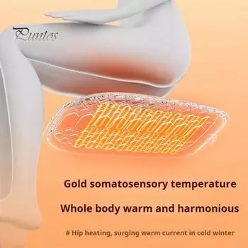 Подушка для сиденья автомобиля Интеллектуальная постоянная защита от температуры Безопасная в использовании Удобная зимняя противоскользящая универсальная подушка для сиденья чёрный