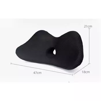 Подушка для сиденья автомобиля из пеноматериала с эффектом памяти для людей, чтобы расширить обзор вождения, подушка для сиденья автомобиля с наклоном, летняя подушка для талии 2 в 1 чёрный