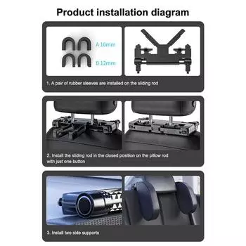 Подушка для сиденья автомобиля, регулируемый подголовник для детского сиденья автомобиля, многофункциональная боковая подушка чёрный