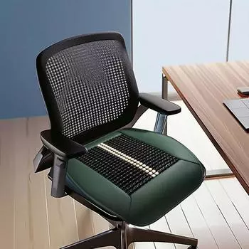 Подушка для сиденья автомобиля с деревянными бусинами, чехлы для сидений с натуральным дизайном из дерева, мягкие и удобные чехлы для сидений, аксессуары для большинства транспортных средств зелёный