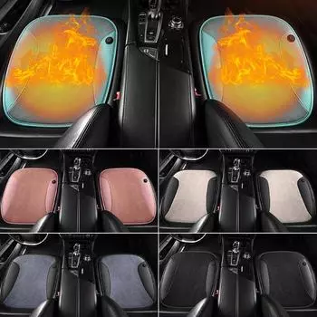 Подушка для сиденья автомобиля с подогревом, никелевая проволока, быстрый нагрев, зимняя подушка для сиденья с подогревом, 2 температурных режима, питание от USB для автомобиля, домашнего офиса синий