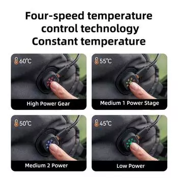 Подушка для сиденья Blackdog с подогревом, графен, зимнее кресло для кемпинга и отдыха на природе, подушка для сиденья с подогревом, 4-ступенчатая регулировка, быстрое подогрев сиденья чёрный