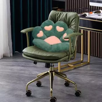 Подушка для сиденья Cat Paw для игровых офисных автомобильных кресел, мягкая пушистая подушка L розовый