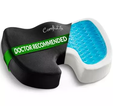 Подушка для сиденья ComfiLife Gel Reinforced Orthopedic Foam Coccyx Cushion Distressing Thinbone Office Chair Car Seat Cushion Pain Relief - Anti-Slip