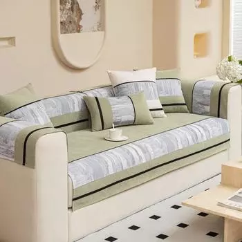 Подушка для сиденья дивана из однотонного шенилла, высококачественный нескользящий коврик, устойчивый к складкам, из массива дерева, универсальный чехол для дивана Four Seasons 70x70