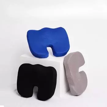 Подушка для сиденья для рабочего кресла, эргономичная память, хлопковая подушка от геморроя, офисная подушка, подушки для инвалидной коляски, артефакт для сидячего образа жизни синий