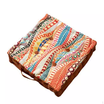 Подушка для сиденья Футон с ручкой Удобный декоративный толстый напольный коврик для стула