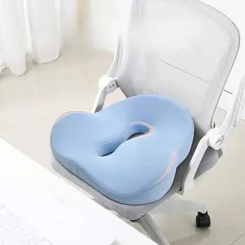 Подушка для сиденья из нескользящей пены с эффектом памяти для офисного кресла, автомобильного сиденья, массажная подушка для облегчения боли в бедре, подушка для копчика 42x36x10cm чёрный