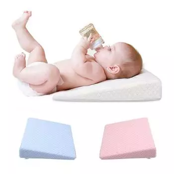 Подушка для сиденья из пеноматериала с эффектом памяти для защиты от сплевывания молока у ребенка, комфортная подушка для поддержки поясницы и шеи, защита шеи ребенка белый