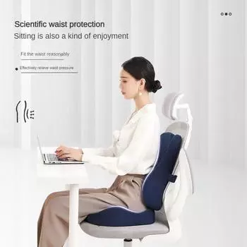 Подушка для сиденья из пены с эффектом памяти, набор подушек для поддержки талии и спины, ортопедический эргономичный рельеф копчика, поясничная подушка для офисного кресла, автомобиля As description серый