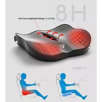 Подушка для сиденья из пены с эффектом памяти, набор подушек для поддержки талии и спины, ортопедический эргономичный рельеф копчика, поясничная подушка для офисного кресла, автомобиля оранжевый