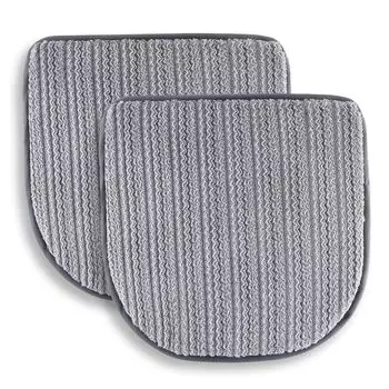 Подушка для сиденья JEMA, подушка для сиденья в форме подковы, волнистый узор, подушка для стула, подушка для обеденного стула, набор из 2 штук, серая, противоскользящая *