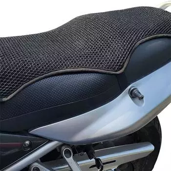 Подушка для сиденья мотоцикла 3D сетчатая накладка на сиденье мотоцикла, накладки на ягодицы, летний чехол для сиденья мотоцикла S чёрный