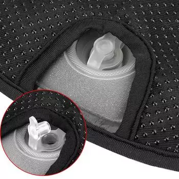 Подушка для сиденья мотоцикла с воздушным покрытием Солнцезащитный коврик для сиденья Декомпрессионные седла Надувная воздушная подушка Сброс давления Подушка для сиденья для езды чёрный