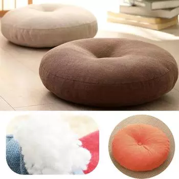 Подушка для сиденья на пол для медитации йоги льняные круглые подушки для сидения коврик пуф диван кресло кровать подушки для сиденья автомобиля подушки на пол мягкая подушка 40x40x10cm покинуть белый