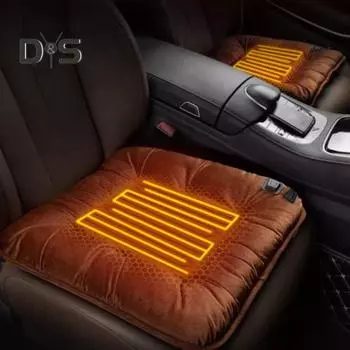 Подушка для сиденья с подогревом и 3 уровнями температуры, стираемая, с автоматическим выключением в течение 4 часов, зарядка через USB 5 В, для офиса, автомобиля, дома, подогреваемая подушка для стула чёрный