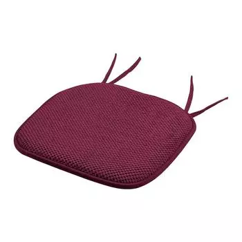 Подушка для сиденья с ремнями, противоскользящая подушка для стула, коврик для табурета, мягкий, дышащий, удобный для домашнего офиса, кухни, гостиной чёрный