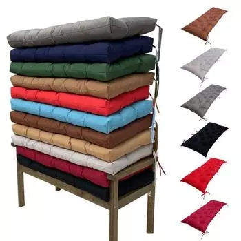 Подушка для сиденья скамейки Yousheng, водонепроницаемая, солнцезащитная, толстая, эластичная, мягкая, однотонная, с хлопковым наполнителем, коврик для сиденья для мебели, кроватей, диванов, длинная подушка для сиденья L