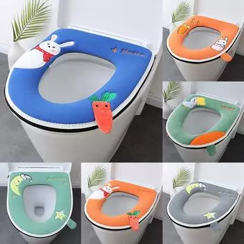 Подушка для сиденья унитаза Утолщение Зимние основные универсальные модели Моющиеся наклейки на сиденье унитаза Водонепроницаемая паста