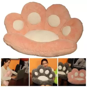 Подушка для сиденья, высокая эластичность, полное наполнение, мягкая, моющаяся, противоскользящая, утолщенная, кошачий коготь, сердце для девочек, полузавернутая подушка для спины, поставка для спальни серый