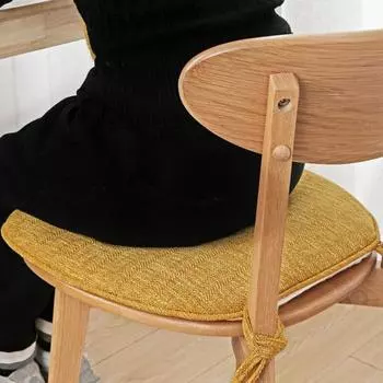 Подушка для сиденья Yousheng Winter с набивкой, противоскользящим дном, съемная, с медленным отскоком, с функцией сброса давления, утолщенная подушка для дивана в гостиную, офисное кресло жёлтый