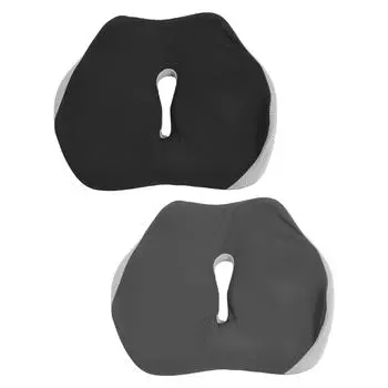 Подушка для сидения для длительного сидения с эффектом памяти, медленный отскок, дышащая подушка для офисного кресла для копчика Black