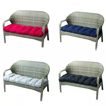 Подушка для скамейки, нескользящая, подушка для шезлонга, мягкая, удобная, подушка для садового сиденья, для кресла-реклайнера, для длинного кресла-реклайнера 130x50cm красный