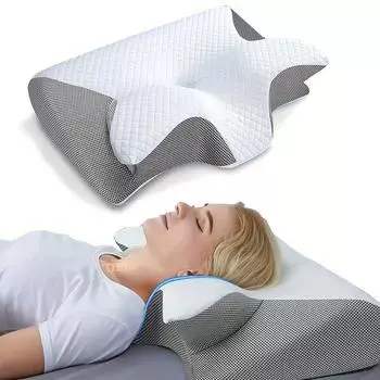 Подушка для сна Butterfly Sleep Memory Neck с медленным отскоком, удобная подушка для сна с эффектом памяти, ортопедическая подушка для массажа шеи и шеи