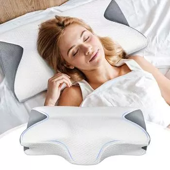Подушка для сна Butterfly Sleep Memory Pillow Slow Rebound Удобная эргономичная подушка для сна 2 в 1 Ортопедическая подушка для шеи Подушка для сна Постельное белье