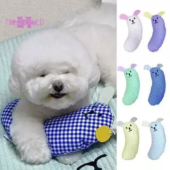 Подушка для сна для домашних животных, съемная U-образная U-образная подушка для защиты шейки матки для кошек и собак, товары для домашних животных синий